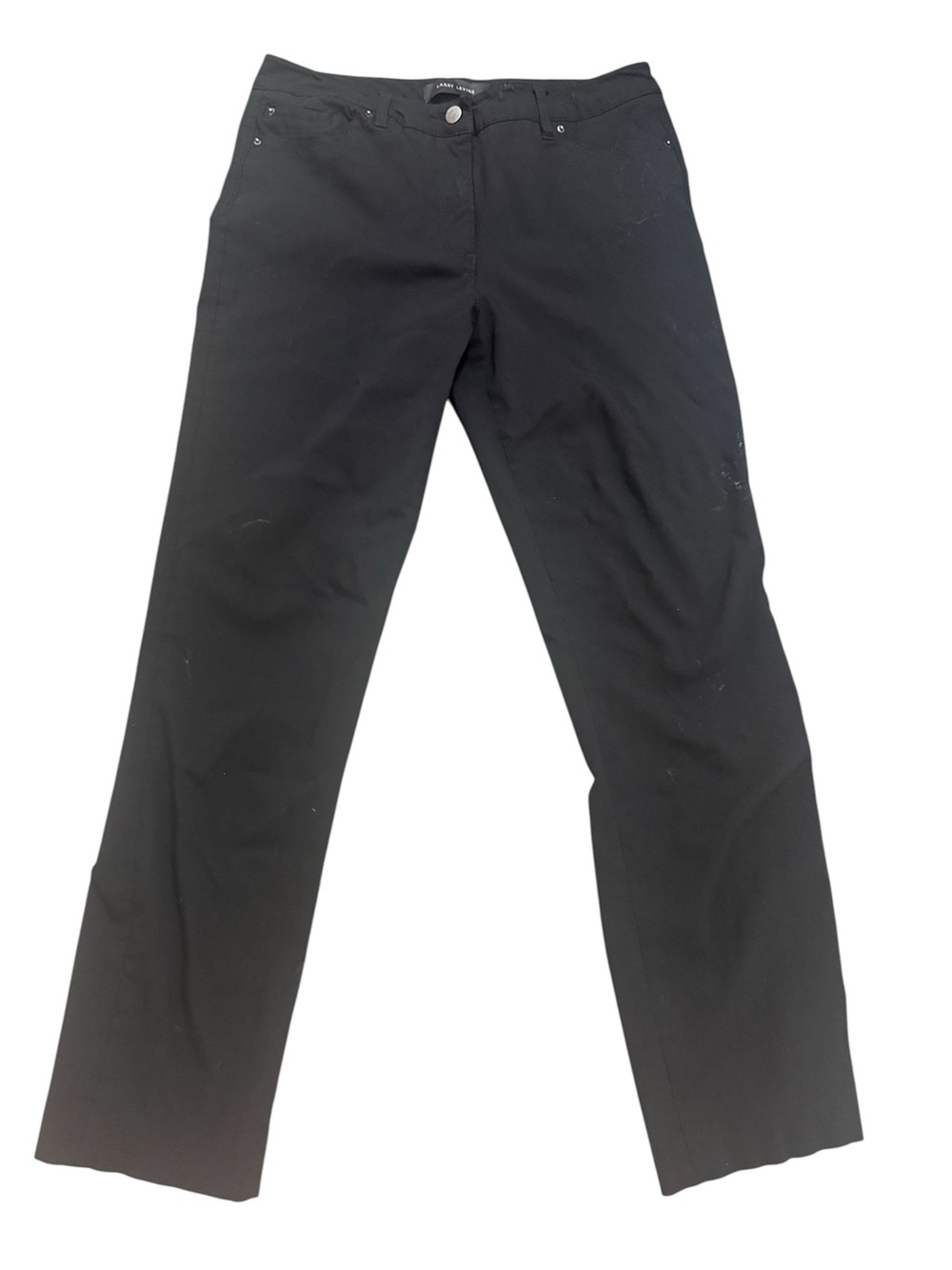 Larry Levine Black Straight Leg Dress Pants Trousers. Sz 10